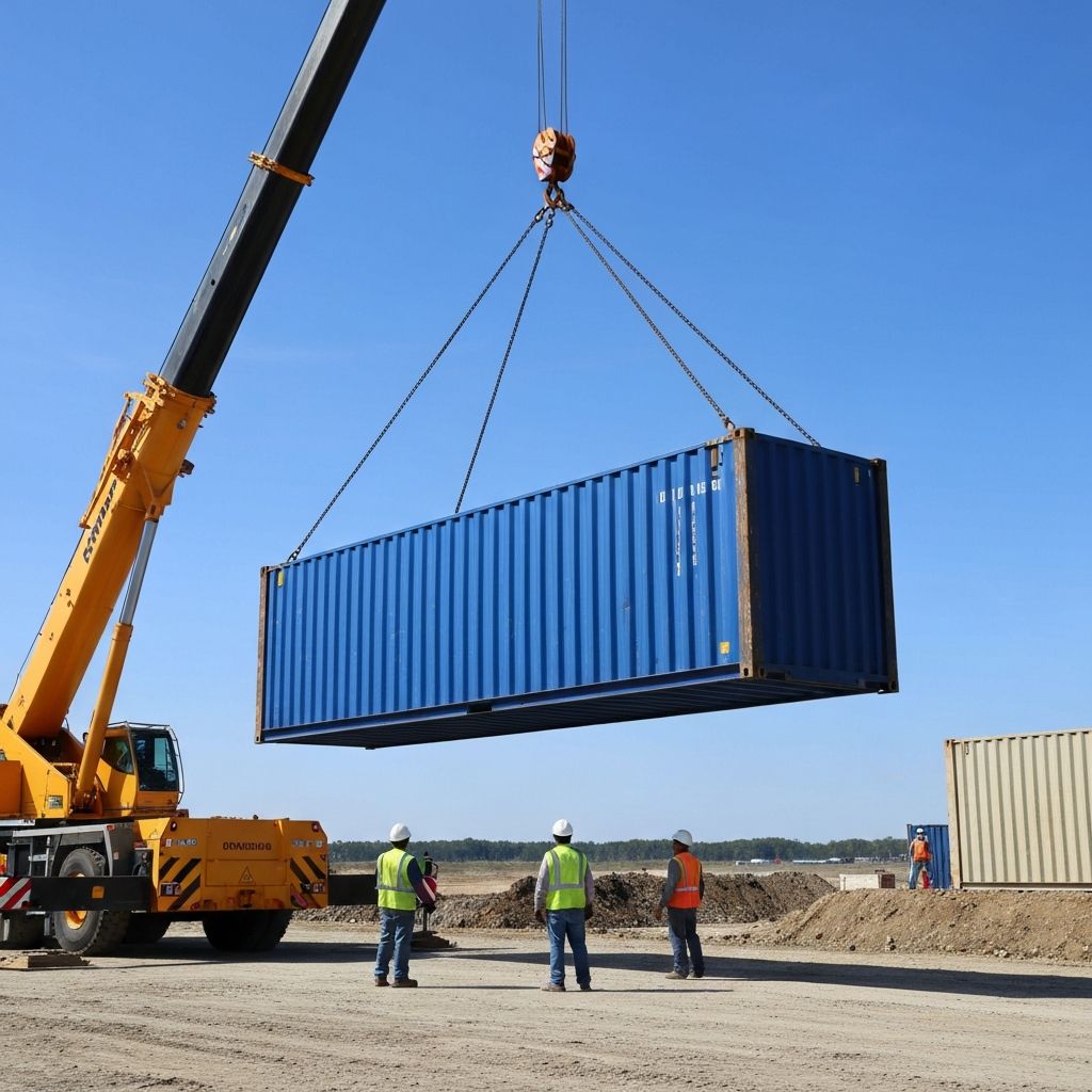 Kranverladung Container