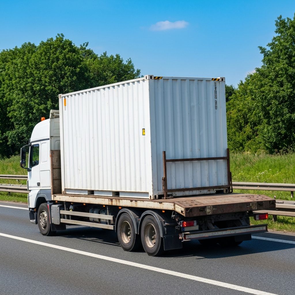 Container Lieferung per LKW